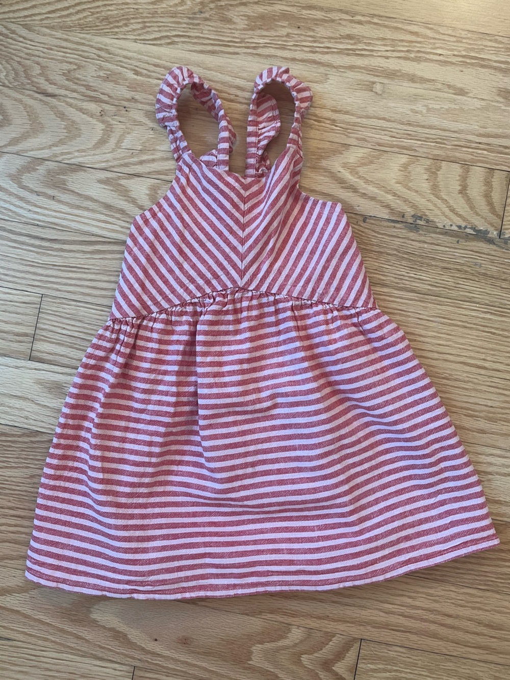 Tea Collection Toddler Pink Stripe Ruffle Strap Sundress